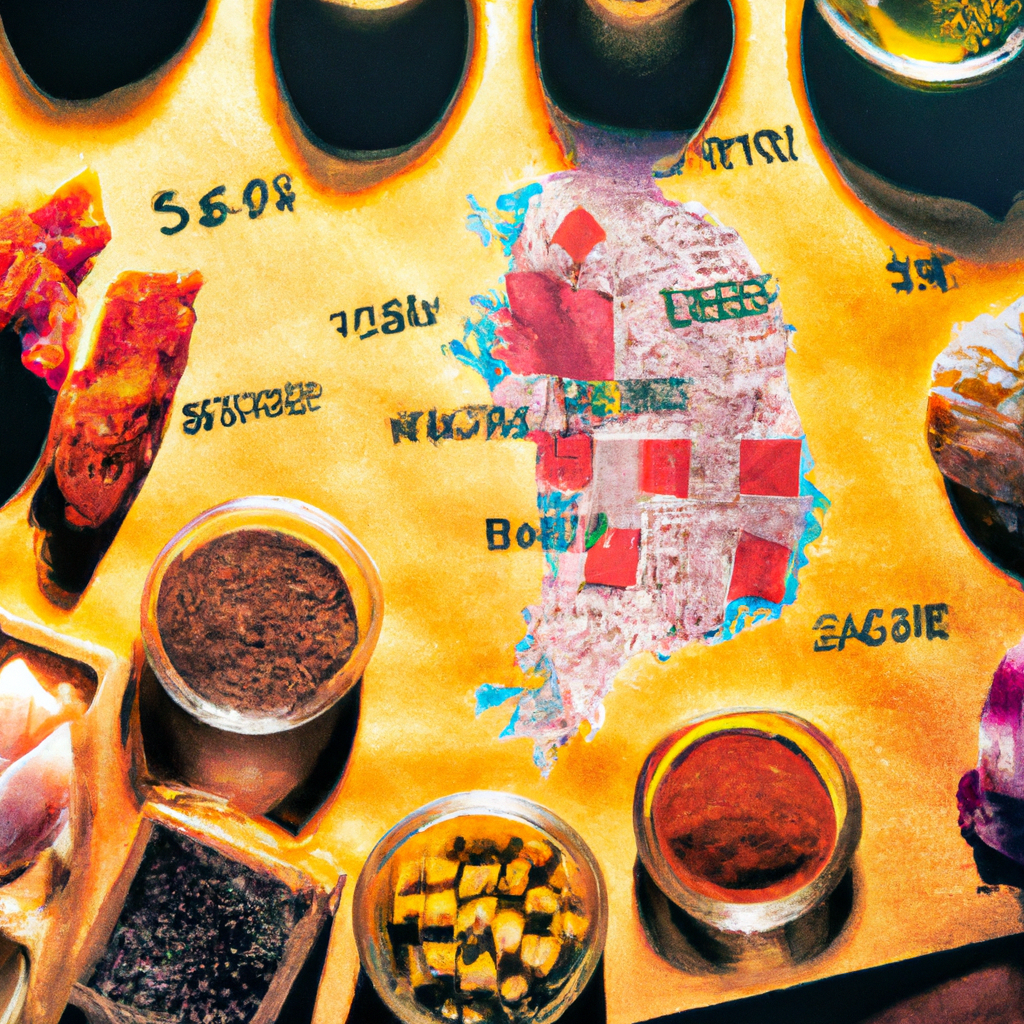 원산지 지도 (AI 생성)